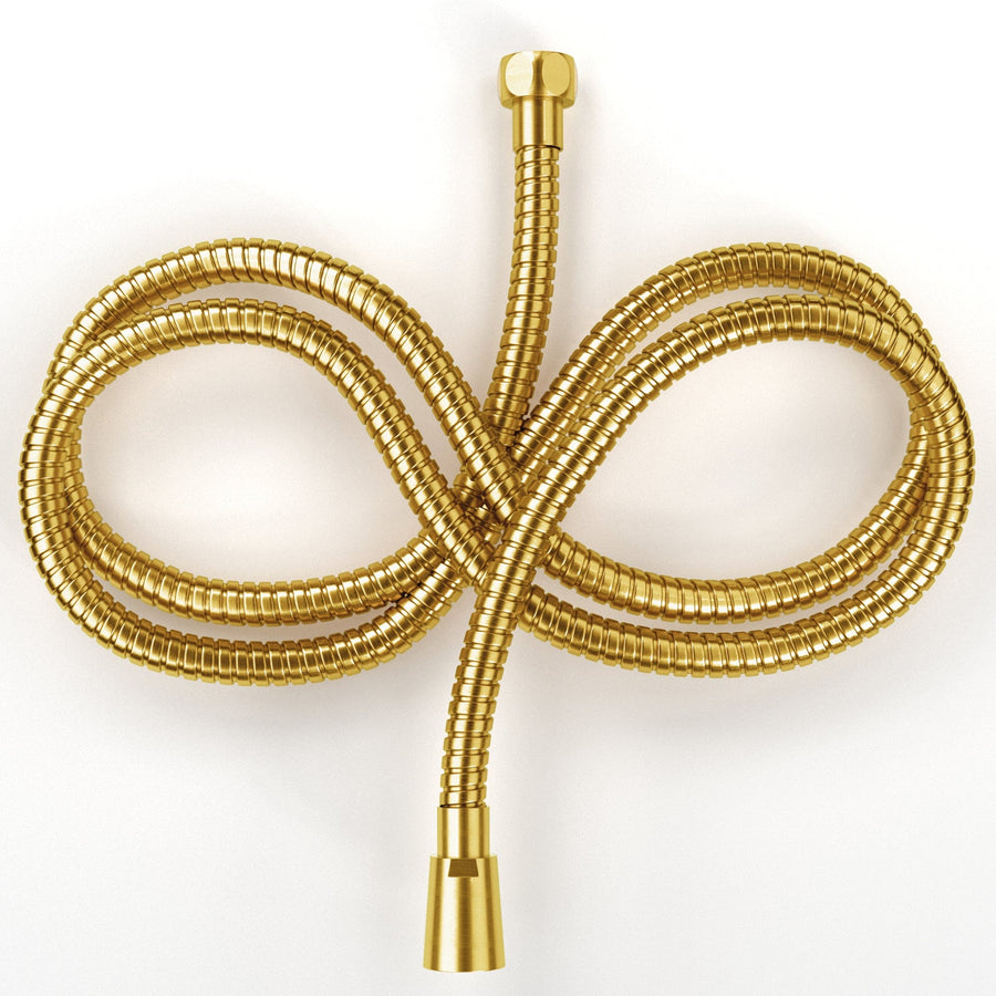 Main Image - ALL METAL Shower Hose Attachment for Shower Head –  Brushed Gold / 72 Inches - The Shower Head Store