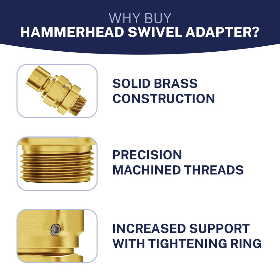 Features Shower Head Swivel Adapter To Adjust Showerhead Angle Brushed Gold