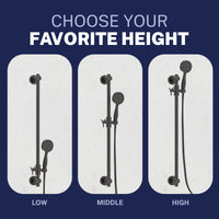 Adjustable Height Slide Bar with 3-Spray Hand Held Shower Head & Hose Oil Rubbed Bronze  / 2.5 - The Shower Head Store