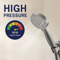 High Pressure 1-Handle Shower Valve System with 3-Spray Handheld Shower Head HammerHead Gray / 2.5 GPM - The Shower Head Store