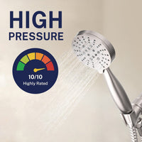 High Pressure 1-Handle Shower Valve System with 3-Spray Handheld Shower Head Brushed Nickel / 2.5 GPM Brushed Nickel / 1.75 GPM - The Shower Head Store