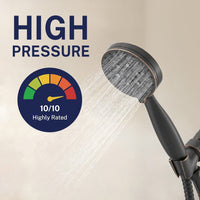High Pressure 1-Handle Shower Valve System with 3-Spray Handheld Shower Head Oil Rubbed Bronze / 2.5 GPM Oil Rubbed Bronze / 1.75 GPM - The Shower Head Store