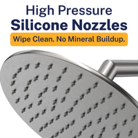 High Pressure 8 Inch Rain Shower Head HammerHead Gray / 2.5 GPM - The Shower Head Store