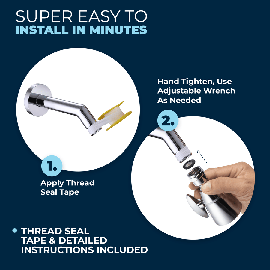 Install Easy Installation 2 Inch Shower Head  Chrome - The Shower Head Store