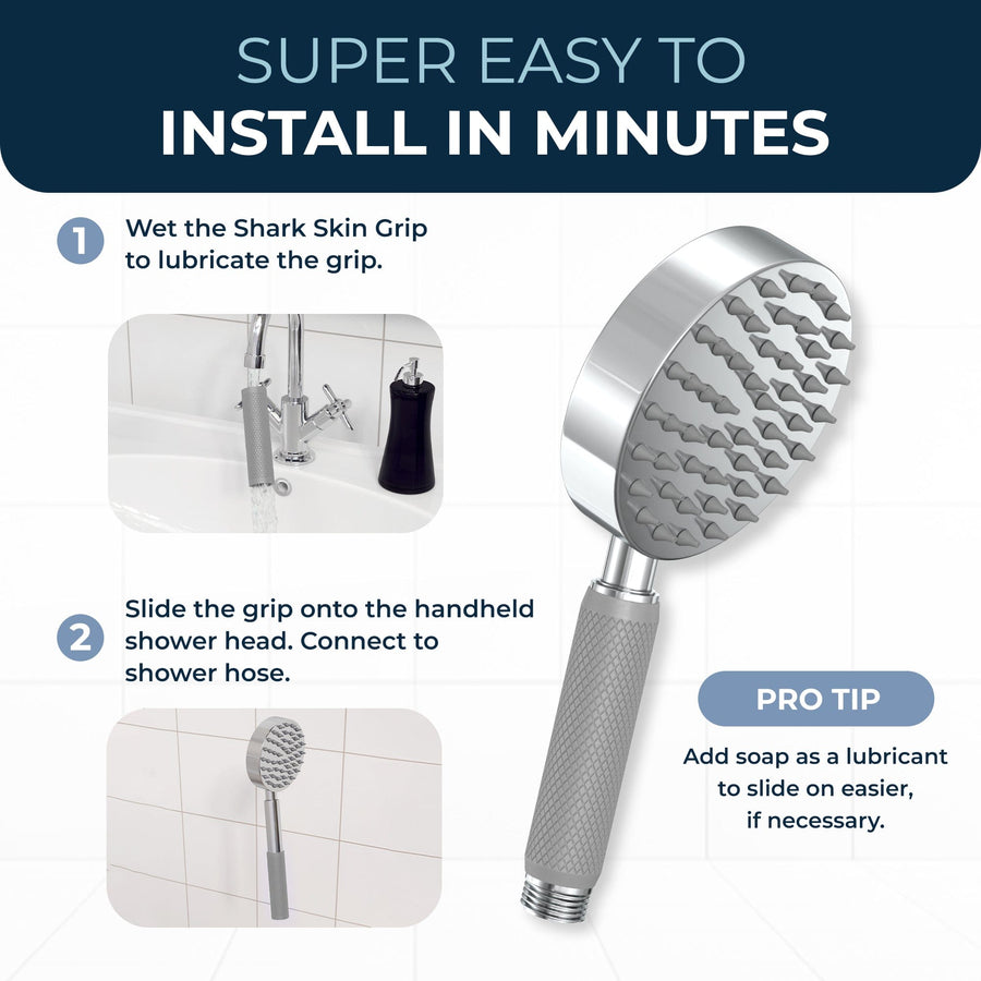 InstallationShark Skin Grip Matte Gray / 2.5 - The Shower Head Store