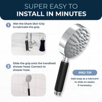 Installation Shark Skin Grip Matte Black / 2.5 - The Shower Head Store