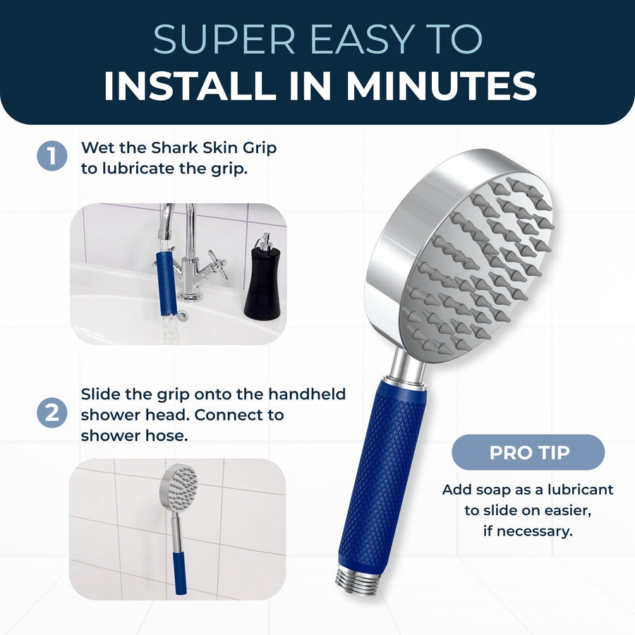 Installation Shark Skin Grip Matte Dark Blue / 2.5 - The Shower Head Store