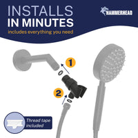 Easy Install Handheld Shower Head Holder Matte Black - The Shower Head Store