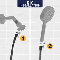 Easy Install HammerHead Showers 72-Inch Shower Hose Main Image Matte Black - The Shower Head Store