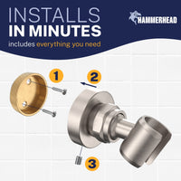 Installation Wall Mount Holder Brushed Nickel  - The Shower Head Store