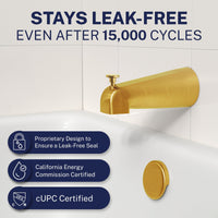 Leak Free Tub Spout Brushed Gold - The Shower Head Store