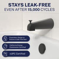 Leak Free Tub Spout Matte Black - The Shower Head Store