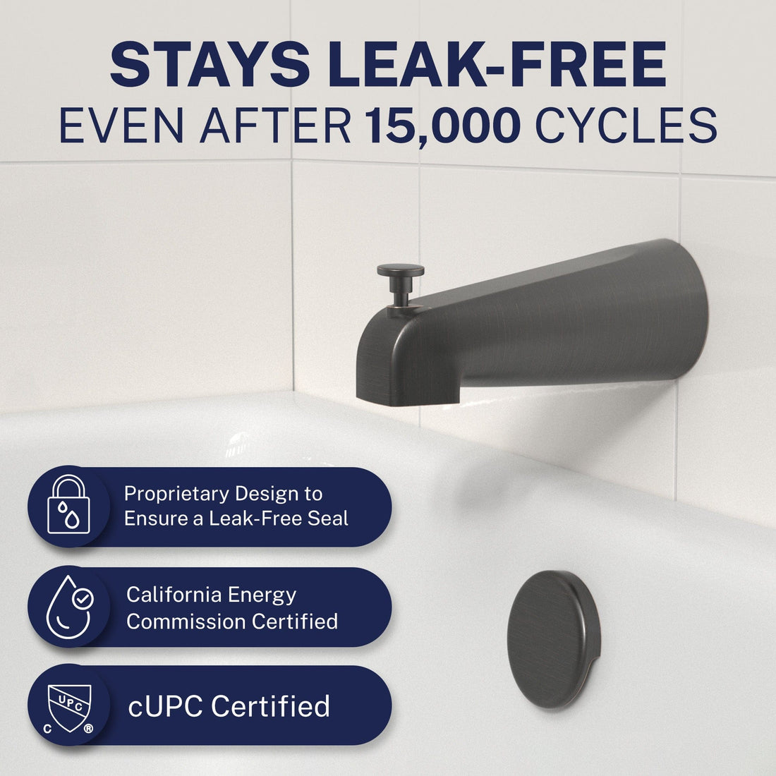 Leak Free Tub Spout Oil Rubbed Bronze - The Shower Head Store