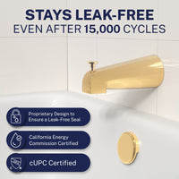 Leak Free Tub Spout Polished Brass - The Shower Head Store