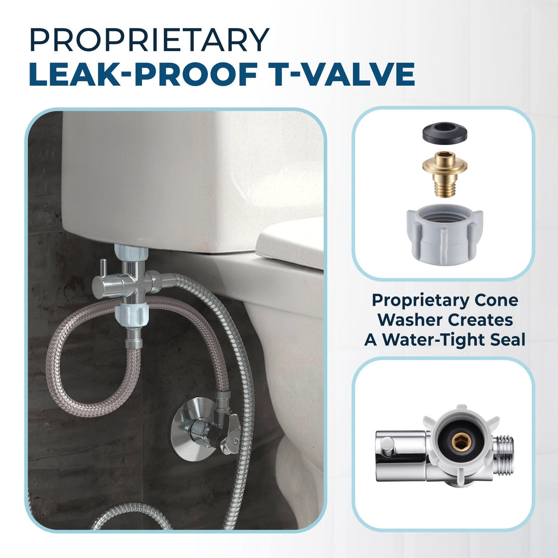 Leak Proof HammerHead Showers Metal Handheld Bidet Sprayer (Chrome)