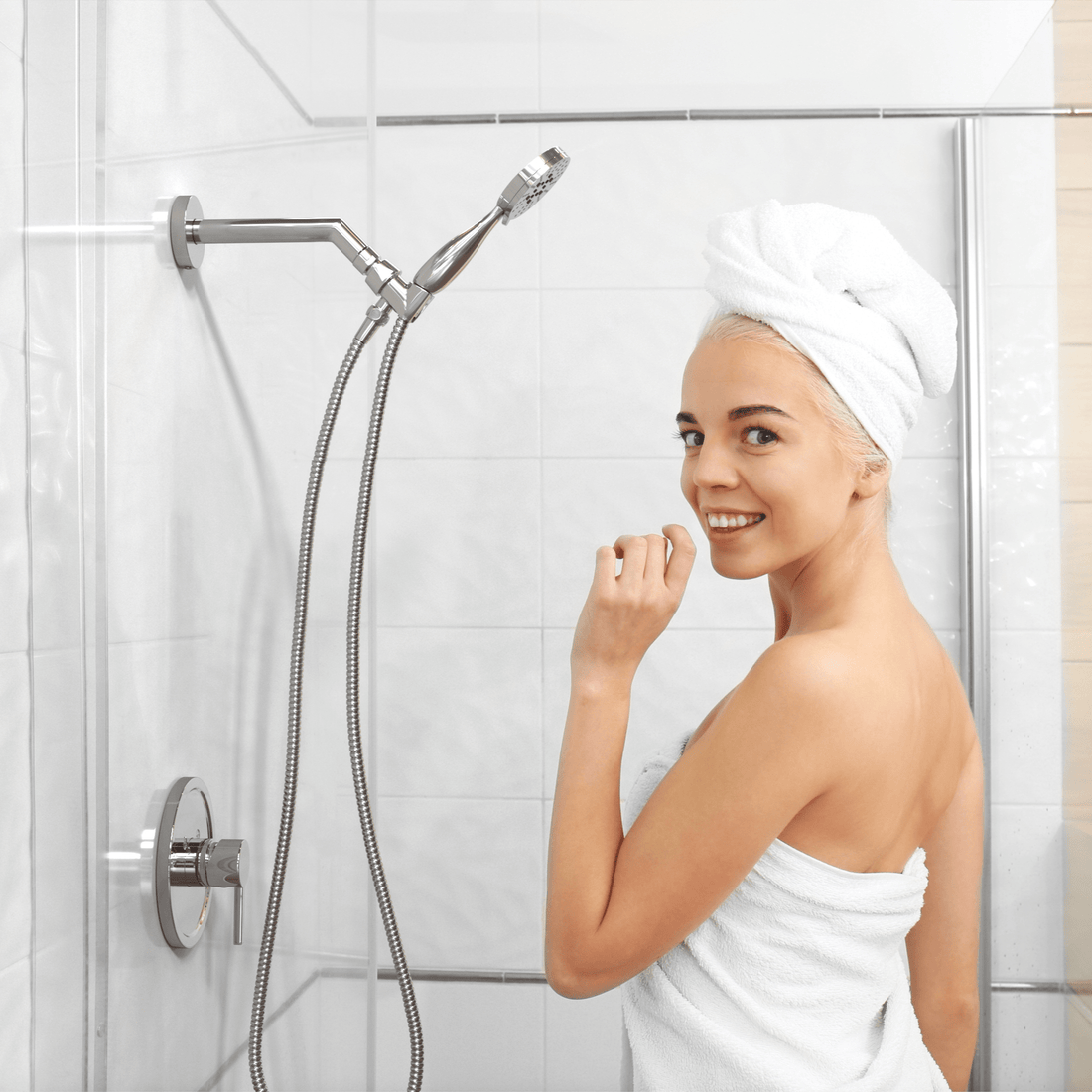 Lifestyle 1-Handle Shower Valve System with 3-Spray Handheld Shower Head HammerHead Gray / 2.5 GPM - The Shower Head Store