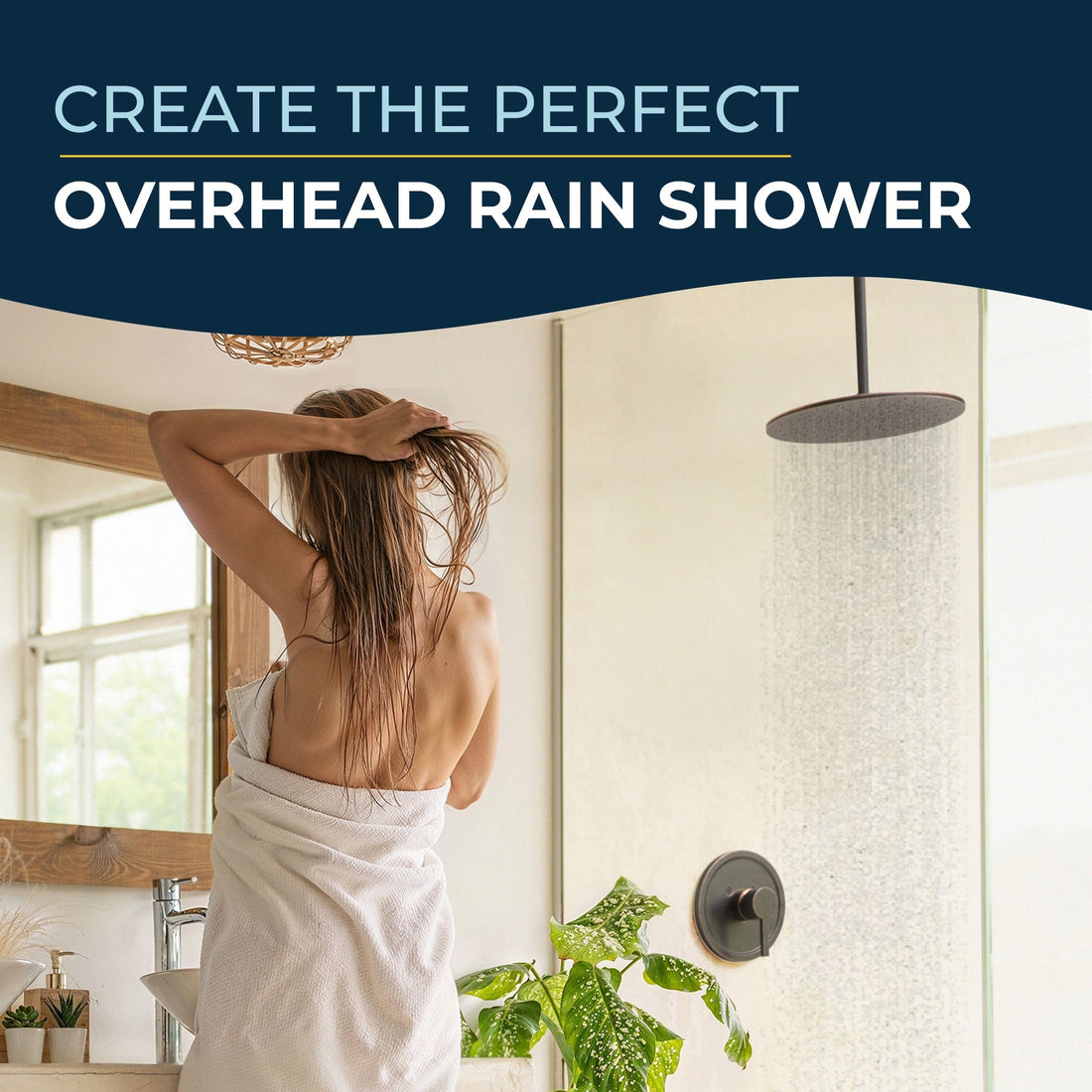 Lifestyle 12" Straight Shower Arm Oil Rubbed Bronze  - The Shower Head Store