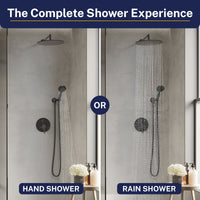 Lifestyle 2-Handle Shower System with 10" Rain, Diverter & Handheld Matte Black / 2.5 GPM - The Shower Head Store