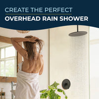 Lifestyle Straight Shower Arm Matte Black / 6 Inch - The Shower Head Store 