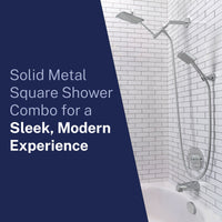 Lifestyle Square Dual Shower Head Set Chrome / 2.5 - The Shower Head Store
