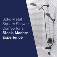 Lifestyle Square Dual Shower Head Set Oil Rubbed Bronze  / 2.5 - The Shower Head Store