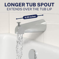 Longer Tub Spout Tub Spout Chrome - The Shower Head Store