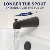 Longer Tub Spout Matte Black - The Shower Head Store
