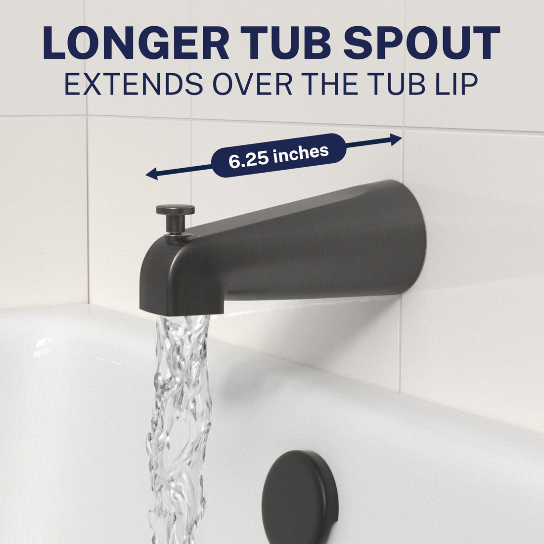 Longer Tub Spout Oil Rubbed Bronze - The Shower Head Store