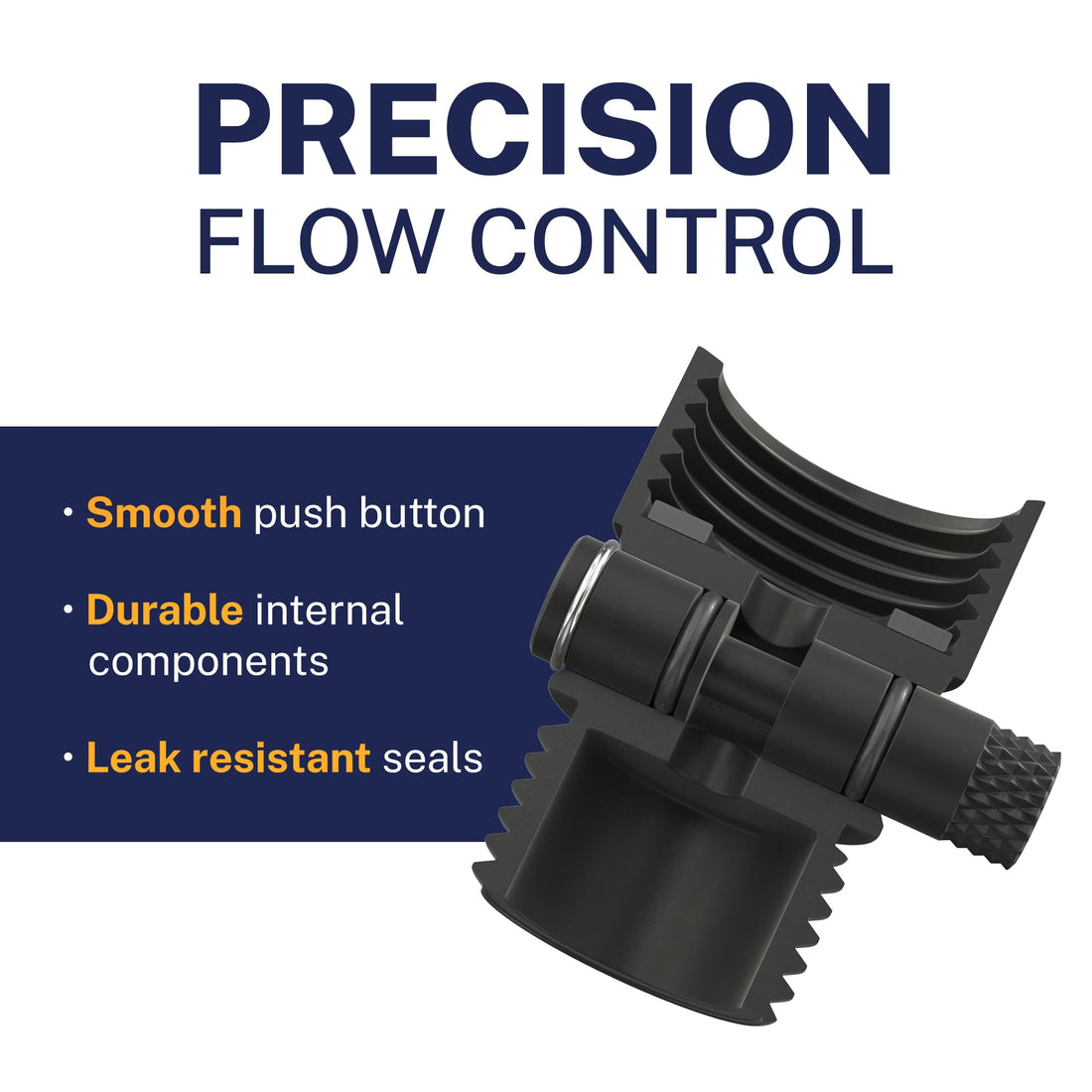 Precise Flow Control Trickle Valve Installed to Handheld Shower Head Matte Black - The Shower Head Store