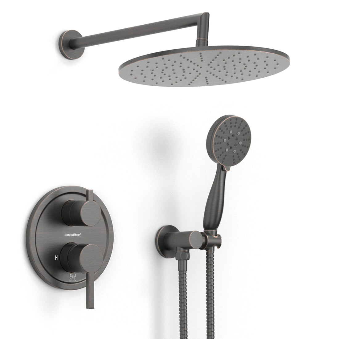 Main Image 2-Handle Shower System with 10" Rain, Diverter & Handheld Oil Rubbed Bronze / 2.5 GPM - The Shower Head Store