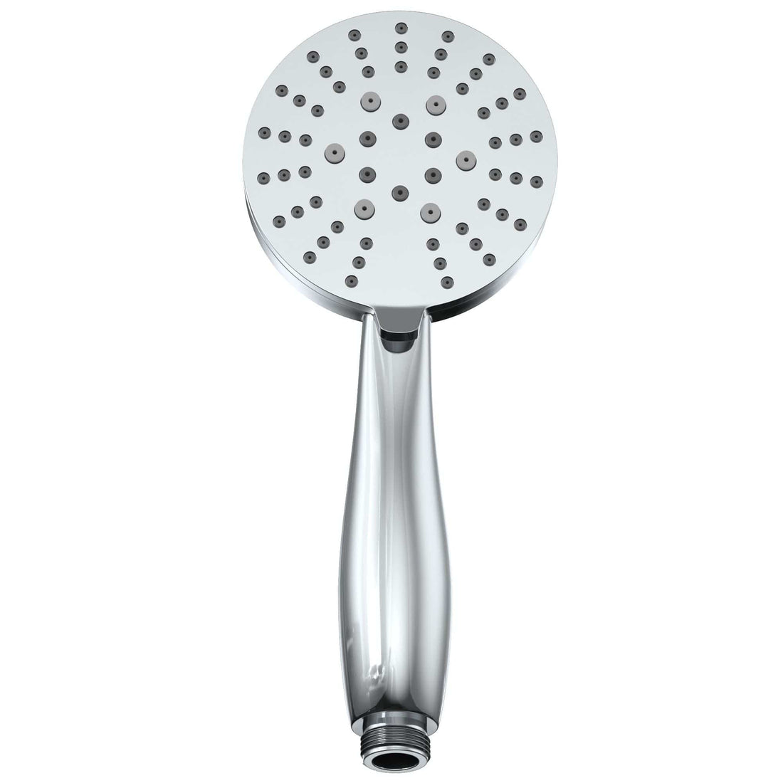 (Main Chrome) All Metal 3 Spray Handheld Shower Head, 4 Inch Spray Wand, No Flow Restrictor Made from 304 Stainless Steel with Silicone Nozzles Works With All Hoses, Slide Bars & Wall Mount Holders - The Shower Head Store