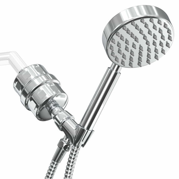 Main Image All Metal Shower Head Filter with 1-Spray Handheld Shower Head Set Chrome / 2.5 GPM - The Shower Head Store