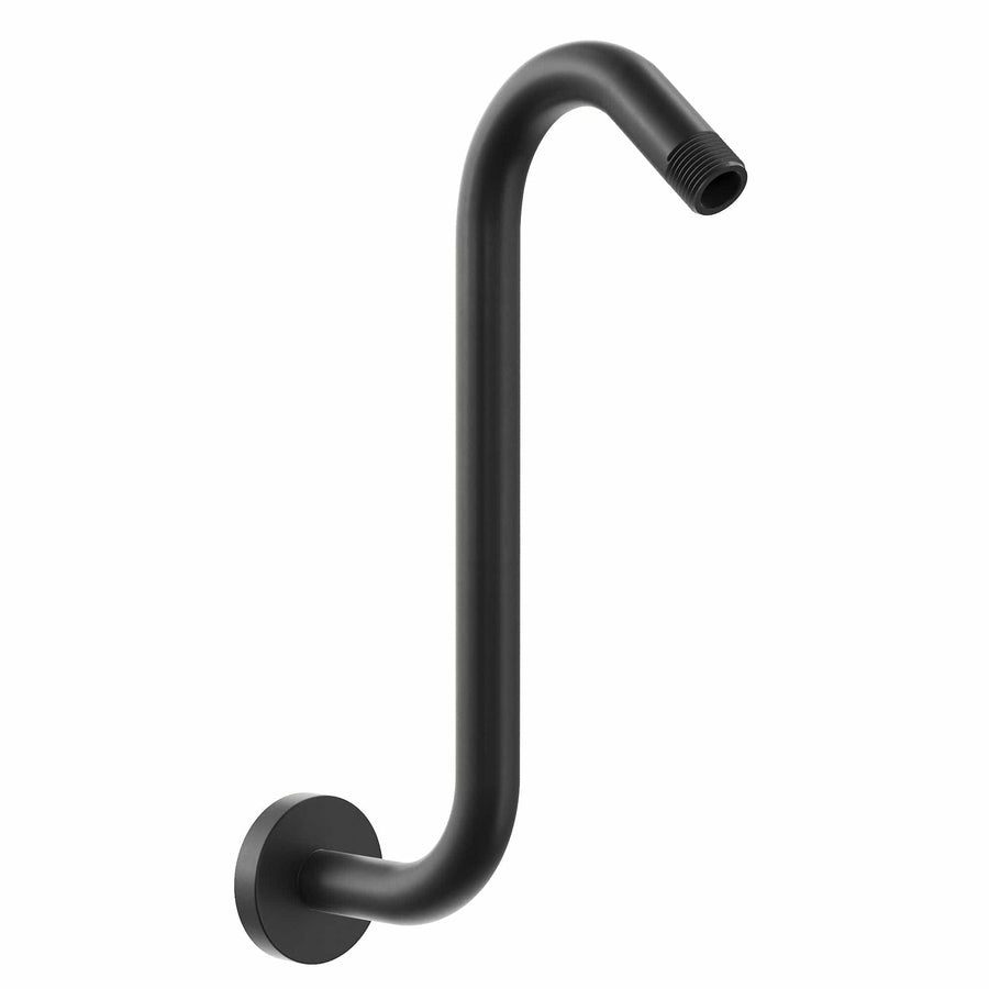 Main Image S-Style Arm Matte Black/ 2.5 - The Shower Head Store