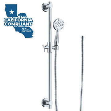 Main Image Slide Bar with 3-Spray Low Flow Handheld Shower Head Set Chrome / 1.75 - The Shower Head Store