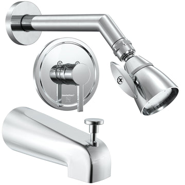 Main Image 2 Inch High Pressure Shower Head Set with Tub Spout and Valve and Trim Chrome / 2.5 - The Shower Head Store