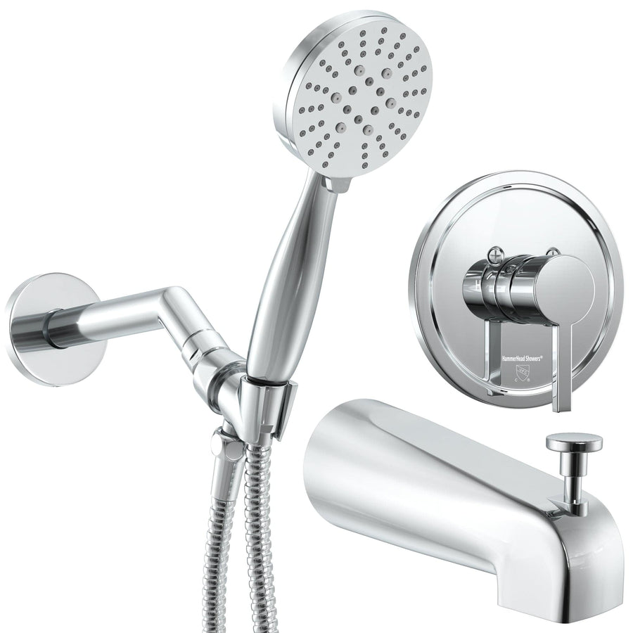 Main Image Tub Spout with Valve and Trim 3-Spray Handheld and Shower Arm Chrome / 2.5 - The Shower Head Store