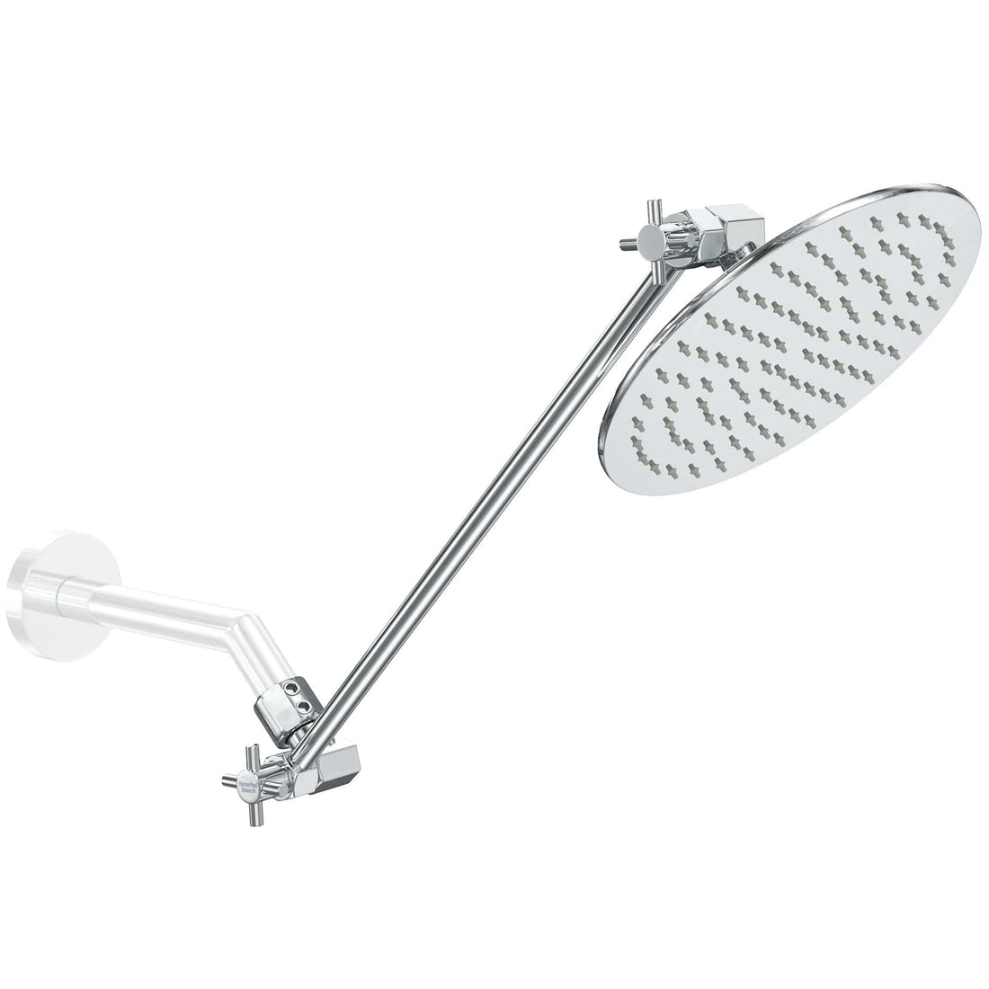 (Main Image) Chrome / 16 Inch Adjustable Shower Arm with 8 Inch Rain Shower Head - The Shower Head Store