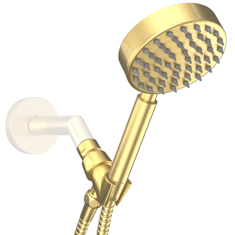 Brushed Gold / 2.5 All Metal Handheld Shower head Set - 2.5 GPM - The Shower Head Store