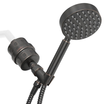 Main Image All Metal Shower Head Filter with 1-Spray Handheld Shower Head Set Oil Rubbed Bronze / 2.5 - The Shower Head Store