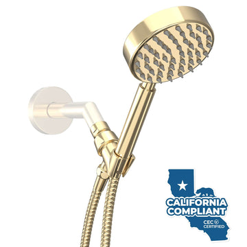 Polished Brass / 1.75 All Metal Handheld Shower head Set