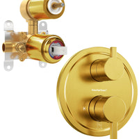 Main Image 2-Handle Valve and Trim Brushed Gold  - The Shower Head Store