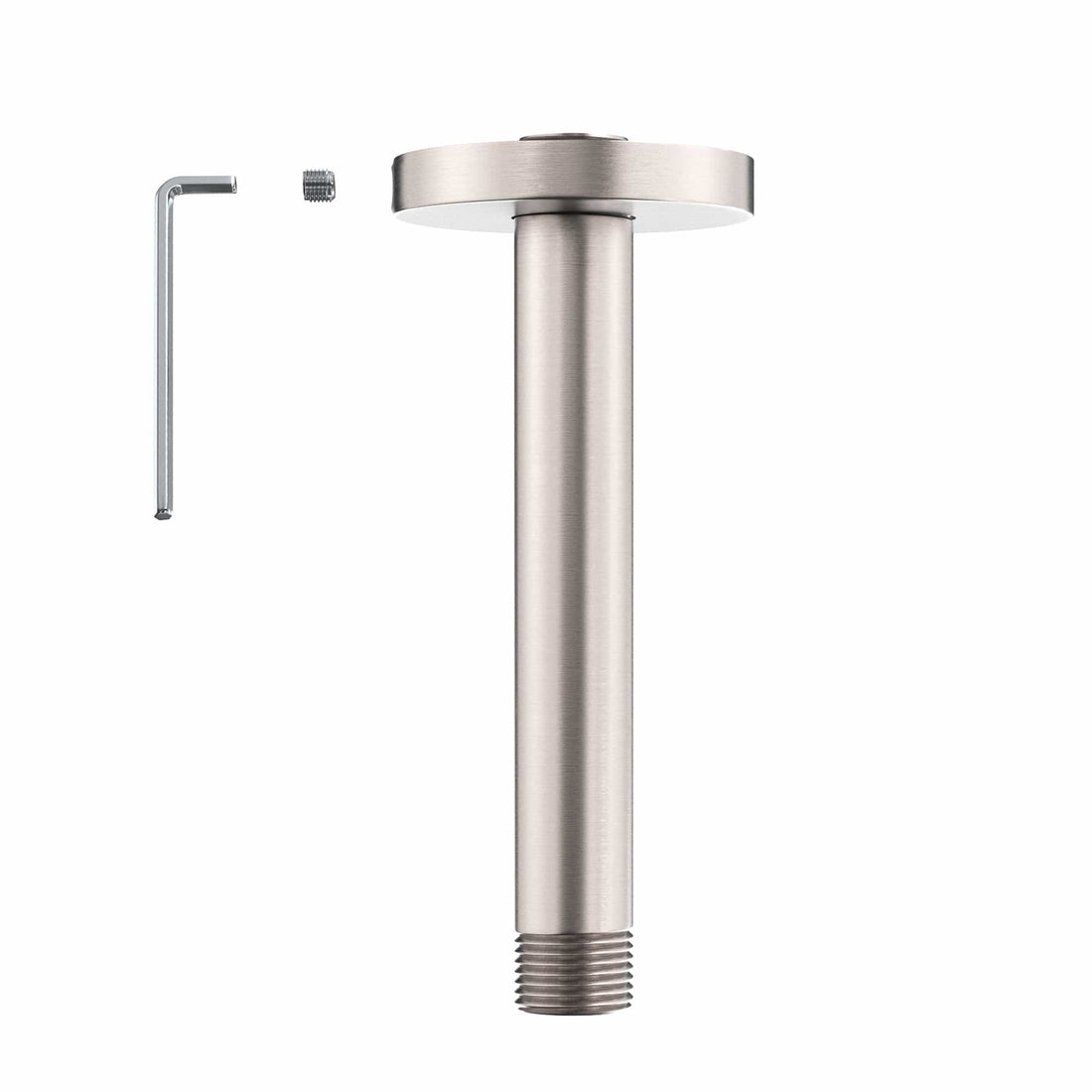 Main Image Straight Shower Arm Brushed Nickel / 6 Inch - The Shower Head Store