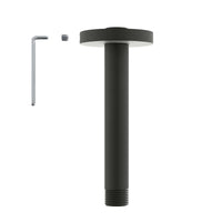 Main Image Straight Shower Arm Matte Black / 6 Inch - The Shower Head Store 