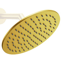 Main Image Metal 8 Inch Rain Shower Head Rainfall Showerhead Brushed Gold - The Shower Head Store