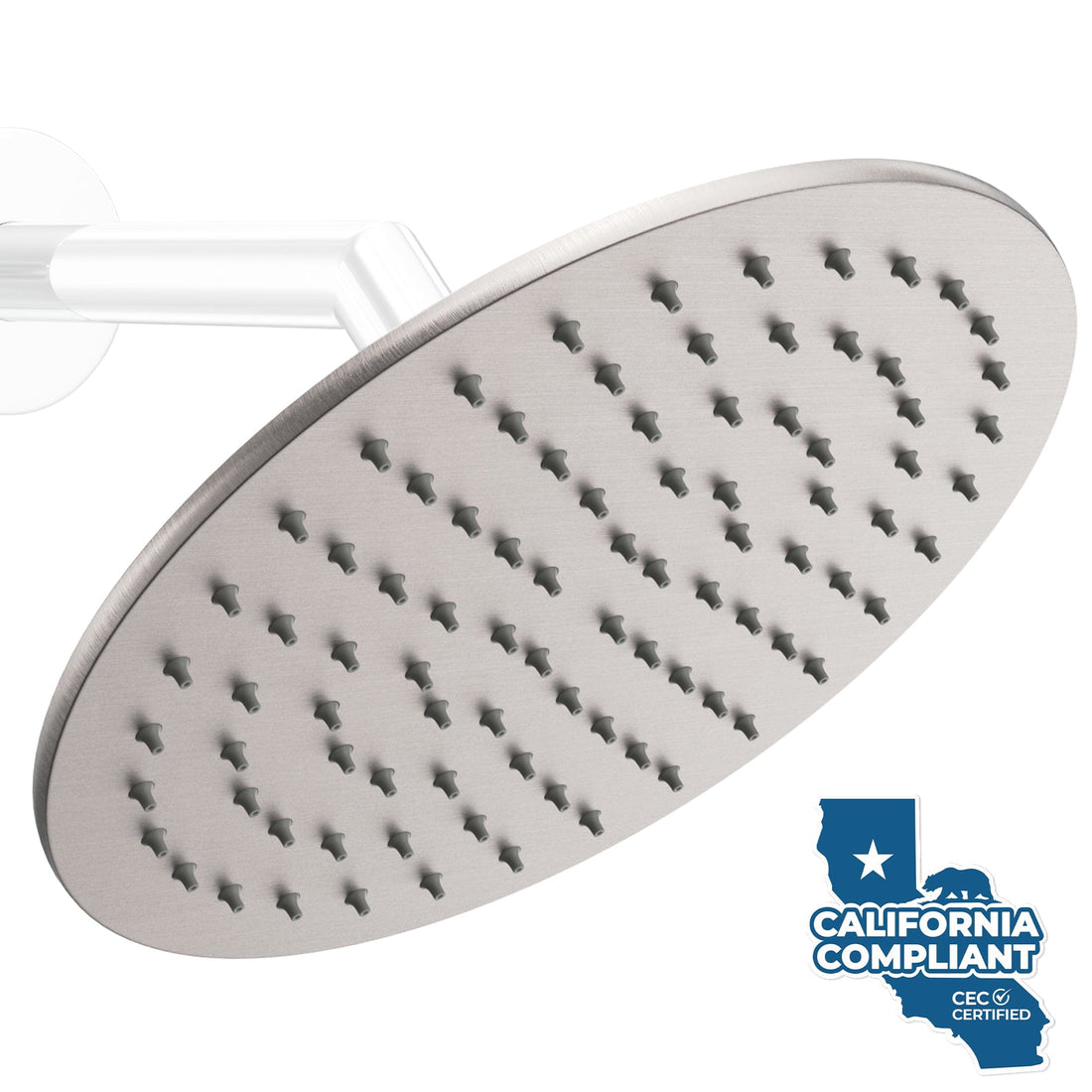 Main Image Metal 8 Inch Rain Shower Head Rainfall Showerhead Brushed Nickel - The Shower Head Store