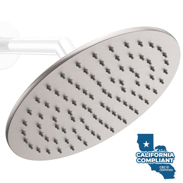 Main Image Metal 8 Inch Rain Shower Head Rainfall Showerhead Brushed Nickel - The Shower Head Store