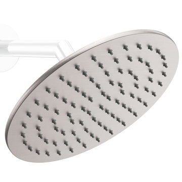 Main Image Metal 8 Inch Rain Shower Head Rainfall Showerhead Brushed Nickel - The Shower Head Store