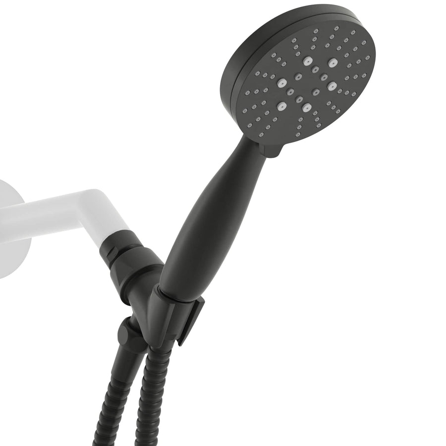 (Main) HammerHead Showers 3-Spray Handheld Shower Head with Hose High Pressure Massage and Mist Sprayer 2.5 / Matte Black - The Shower Head Store