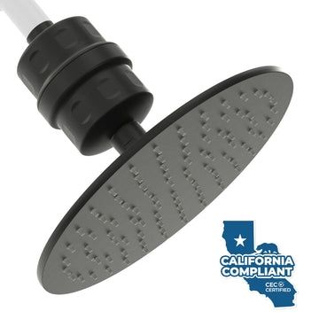 Main Image All Metal Shower Head Filter with 8 Inch Rainfall Shower Head Matte Black / 1.75 - The Shower Head Store