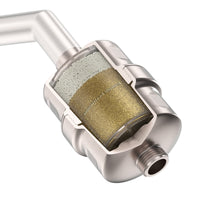 Main Image Solid Metal Shower Head Filter Housing with Filtration to Remove Chlorine Brushed Nickel - The Shower Head Store